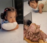 소유진♥ 백종원, 데이트 후 아침부터 고기 써는 아빠…백종원 클라쓰!