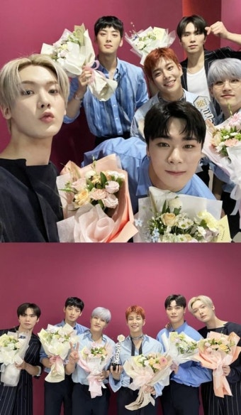 아스트로, 첫 '음중' 1위에 눈물..