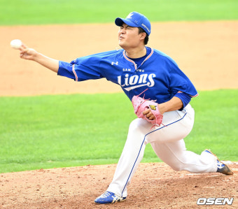 [사진]이 악문 삼성 투수 심창민