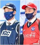 [사진]김동현-김진모 형제,신인드래프트서 KCC-한국가스공사 각 지명