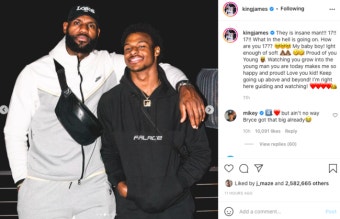 “내 아들이 17살이라니?” 르브론 제임스, 아들과 NBA에서 뛰는 꿈 이룰까