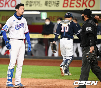 '미란다 7이닝 무실점 10K' 두산, 삼성 4연승 저지...구자욱 판정 항의 퇴장 [대구 리뷰]