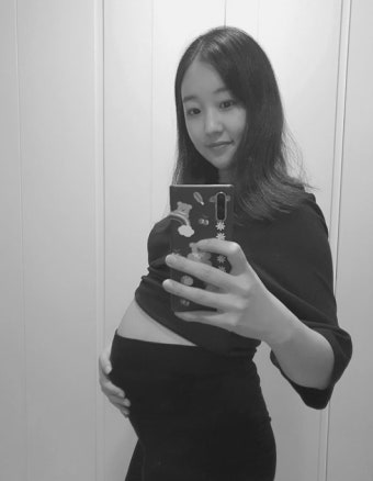 '박요한' 박보미, 임신 28주차 D라인 벌써 '불룩' 