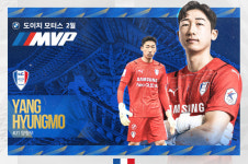 수원삼성 양형모GK, 도이치 모터스 2월 MVP 선정