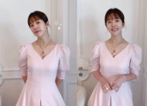 한지민, 디즈니 공주님이 따로 없네..40세에 분홍 원피스도 ‘찰떡’