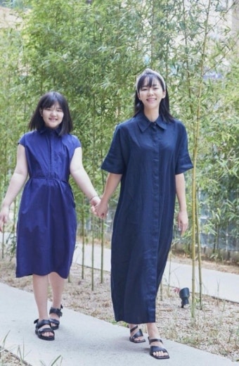 '이범수' 이윤진, 엄마 키 따라잡은 딸 소을과 커플룩..사랑스러워