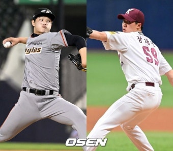 문동주 vs 장재영, 고척돔 달군 150km+ 파이어볼러 영건 맞대결 [오!쎈 고척]