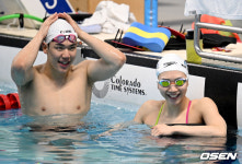 [사진]김서영,즐거운 훈련