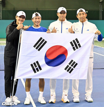 [사진]권순우-홍성찬-남지성-송민규,'2연속 데이비스컵 16강 새역사'