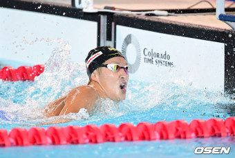 [사진]자유형 400m 김우민,'3분45초59 우승'