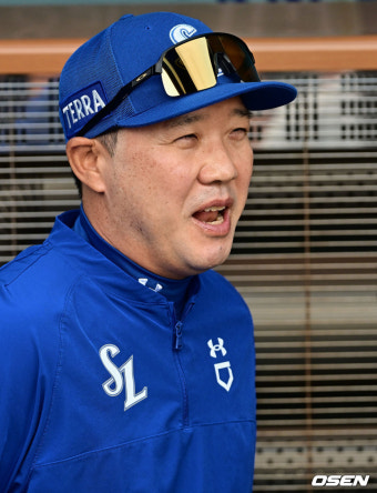 [사진] 전날 승리로 웃음 되찾은 박진만 감독