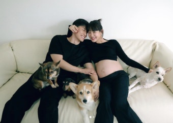 ‘6월 출산’ 윤승아, 암투병 반려견에 “여러가지 감정 교차..기적처럼 버텨주길”