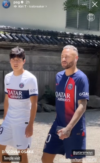 '파리지앵' 이강인, '네이마르 오코노미야키!' 즐기며 단짝 증명... 日 훈련서 PSG선수로 팬들께 인사