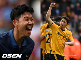 '클린스만호 쌍포' 손흥민-황희찬, PL 기대 득점보다 1.6골 더 넣었다