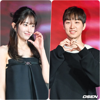 [사진]전종서이충현 감독,'제작보고회에서 함께 하트 포즈'