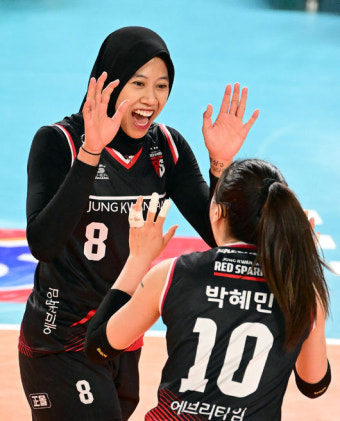 '30점 폭발' 정관장 5연패 탈출 이끈 메가, 