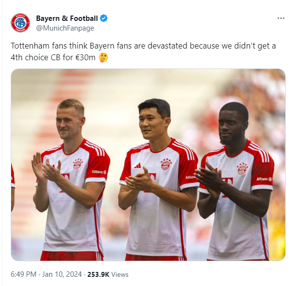 FC 바이에른 뮌헨, 2023 아시안컵 참가 고민 중 김민재 대신 뒷받침하는 다이어 이적 예상