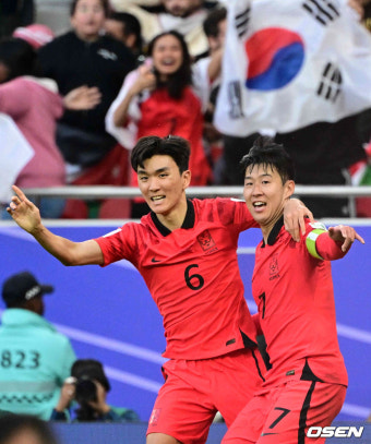 '죽다 살았다' 한국, 손흥민 선제골 후 와르르→극장 자책골로 요르단과 2-2…겨우 승점 1점 획득[오!쎈 도하]