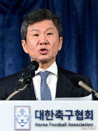 [사진]'클린스만 감독 경질' 직접 발표하는 정몽규 대한축구협회장