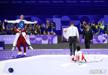 [사진]덴마크에 동메달 내준 태권도 서건우