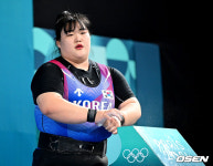 [사진]파리올림픽 역도 박혜정, '용상 168kg 도전'
