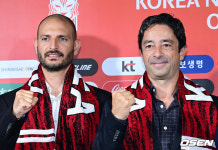 [사진]홍명보호에 합류한 티아고 마이아-주앙 아로소 코치