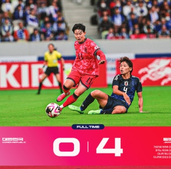'신상우 감독 데뷔전' 여자 축구 대표팀, 일본과 친선전서 0-4 패
