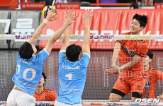 [사진] 박창성, 터치 아웃을 노린다.