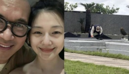 “구준엽, 새해에도 故서희원 곁 지켰다”..또다시 묘소에서 포착 [Oh!쎈 이슈]
