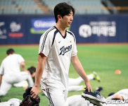 [사진]상무 연습경기 선발 나서는 대표팀 오원석