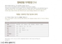 메가박스 이어 롯데·씨너스도 영화관람료 인상