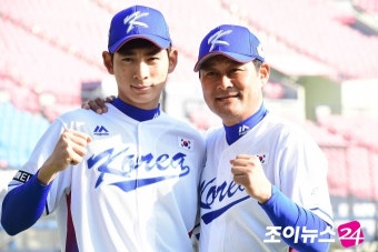 [포토]이정후-이종범 코치, 부자가 함께 APBC 출전