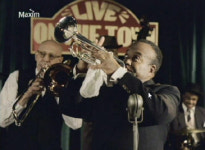 암스트롱 트럼펫 연주하는 맥심 아라비카 커피 광고