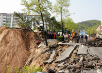 대전 대덕 허브센터 신축공사 중 지반 무너져