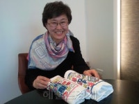 텍스타일 디자이너 이경화씨, 태극 한글 주제 스카프전
