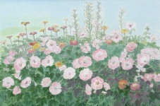 산수로 유명한 이인실화백,꽃그림에 도전하다