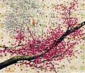 화폭 가득 만개한 붉은 매화…내 마음에도 ‘봄’ 이 물드네