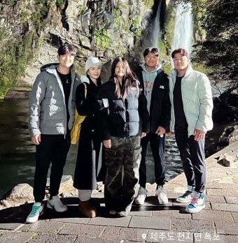 하원미추신수 가족, 제주도로 떠났다..엄마가 제일 작아진 단체 사진