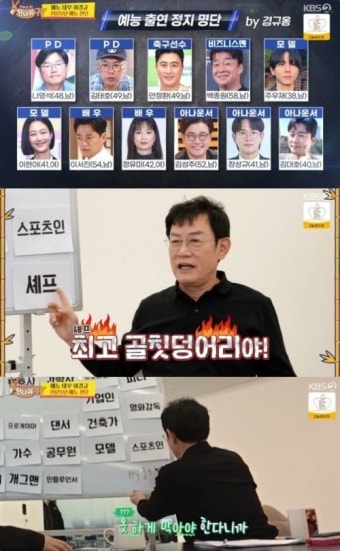 [어게인TV]“나영석PD→안정환” ‘사당귀’ 이경규, 예능 블랙리스트 11인 선정