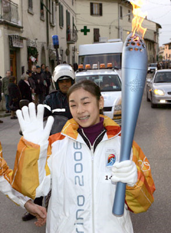 피겨요정 김연아, 동계올림픽 성화봉송