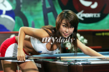 [MD포토] 레이싱모델 홍하나, 당구포즈 섹시하죠?