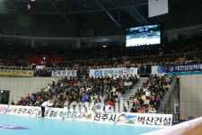 [MD포토] 프로배구 경기를 앞둔 진주실내체육관
