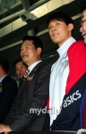 [MD포토] 문학박태환수영장 둘러보는 박태환 뿌듯한 미소
