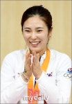 정미라헤어코디 | [MD포토] 정미라, '행복한 미소는 금메달 감'