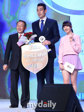 [MD포토] 고희진 'MVP 레오, 대리수상'