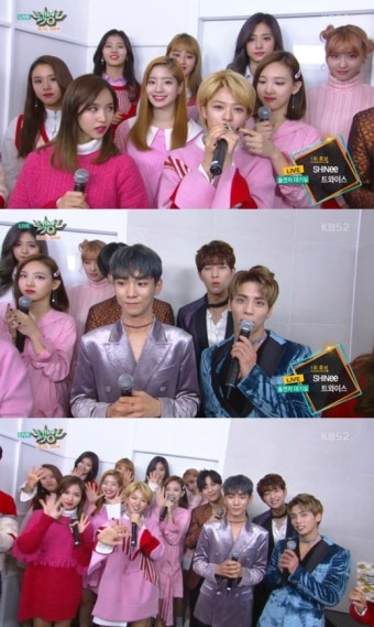 '뮤직뱅크' 트와이스·샤이니, 1위 공약 