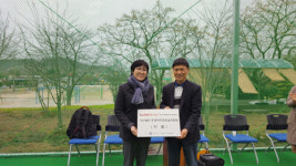 KLPGA, 신안 압해동 초등학교에서 골프연습장 준공식