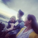 자동 엄마미소…유진, 붕어빵 부녀에 활짝