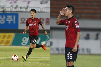 상주 수비수 신세계-김진환, K리그 100경기 출전