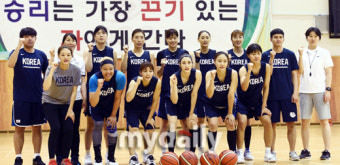 [MD포토] 여자농구대표팀 '금메달 기대 하세요'